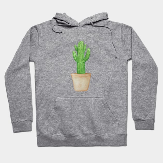 Watercolor Saguaro Hoodie by chris@christinearnold.com